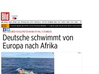 Bild zum Artikel: Weltrekord! - Deutsche schwimmt von Europa nach Afrika