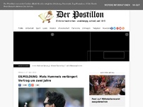 Bild zum Artikel: EILMELDUNG: Mats Hummels verlängert Vertrag um zwei Jahre