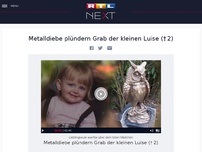 Bild zum Artikel: Metalldiebe plündern Grab der kleinen Luise († 2)