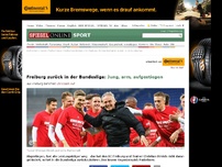 Bild zum Artikel: Freiburg zurück in der Bundesliga: Jung, arm, aufgestiegen