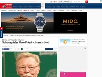 Bild zum Artikel: Stimme von 'Inspektor Columbo' - Schauspieler Uwe Friedrichsen ist tot