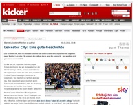 Bild zum Artikel: Leicester City: Eine gute Geschichte