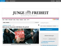 Bild zum Artikel: Mehrzahl der Deutschen hält Medien für gelenkt