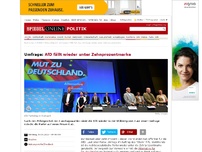 Bild zum Artikel: Umfrage: AfD fällt wieder unter Zehnprozentmarke