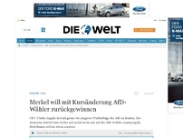Bild zum Artikel: CDU: Merkel will mit Kursänderung AfD-Wähler zurückgewinnen