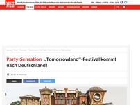 Bild zum Artikel: Party-Sensation: „Tomorrowland“-Festival kommt nach Deutschland!