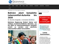 Bild zum Artikel: Bolivien plant komplette Lebensmittel-Autarkie bis 2020