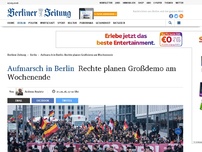 Bild zum Artikel: Aufmarsch in Berlin: Rechte planen Großdemo am Wochenende