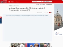 Bild zum Artikel: ARD-Deutschlandtrend - Umfrage-Schock: Die AfD liegt nur noch fünf Prozent hinter der SPD