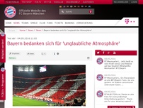 Bild zum Artikel: 'Hut ab!':Bayern bedanken sich für 'unglaubliche Atmosphäre'