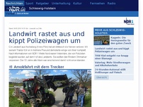 Bild zum Artikel: Landwirt rastet aus und kippt Polizeiwagen um