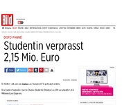 Bild zum Artikel: Dispo-Panne! - Studentin verprasst 2,15 Millionen Euro
