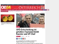 Bild zum Artikel: SPÖ-Entscheidung ist gefallen: Faymann bleibt Kanzler und SP-Chef