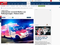 Bild zum Artikel: Tragödie in Essen - Unbekannter zersticht Reifen von Rettungswagen - Patient stirbt
