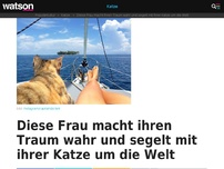 Bild zum Artikel: Diese Frau macht ihren Traum wahr und segelt mit ihrer Katze um die Welt 