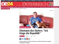 Bild zum Artikel: Ehemann des Opfers: 'Ich klage die Republik'