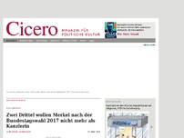 Bild zum Artikel: Zwei Drittel wollen Merkel nach der Bundestagswahl 2017 nicht mehr als Kanzlerin