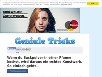 Bild zum Artikel: Wenn du Backpulver in einer Pfanne kochst, wird daraus ein echtes Kunstwerk. So einfach gehts.