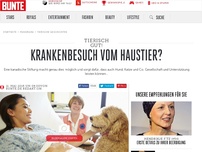 Bild zum Artikel: Krankenbesuch vom Haustier?