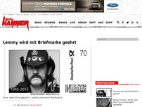 Bild zum Artikel: Ehrung: Deutsche Post bringt Lemmy-Briefmarke
