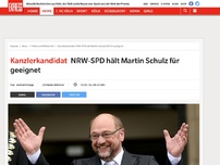 Bild zum Artikel: Kanzlerkandidat: NRW-SPD hält Martin Schulz für geeignet