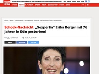 Bild zum Artikel: Schock-Nachricht: „Sexpertin“ Erika Berger mit 76 Jahren in Köln gestorben!