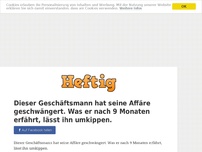 Bild zum Artikel: Dieser Geschäftsmann hat seine Affäre geschwängert. Was er nach 9 Monaten erfährt, lässt ihn...