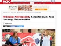 Bild zum Artikel: RB Leipzigs Aufstiegsparty: Konzertabbruch! Anna Loos sorgt für Riesen-Eklat
