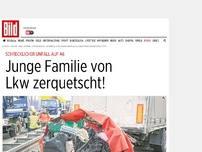 Bild zum Artikel: Furchtbarer Unfall auf A6 - Familie von LKW zerquetscht