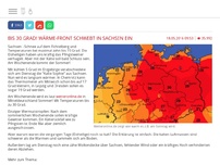 Bild zum Artikel: Bis 30 Grad! Wärme-Front schwebt in Sachsen ein