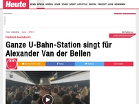 Bild zum Artikel: Flashmob beeindruckt: Ganze U-Bahn-Station singt für Alexander Van der Bellen