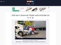 Bild zum Artikel: LKW rast in Stauende: Mutter und drei Kinder tot