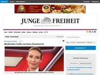 Bild zum Artikel: Weidel lehnt Treffen mit Islam-Zentralrat ab