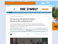 Bild zum Artikel: Politikverdrossenheit: Die meisten Deutschen halten Parteien für realitätsfremd