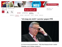 Bild zum Artikel: 'Ich mag sie nicht': Juncker gegen  FPÖ