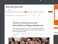 Bild zum Artikel: Türkisches Parlament beschließt Aufhebung der Immunität