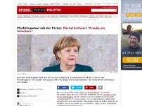 Bild zum Artikel: Flüchtlingsdeal mit der Türkei: Merkel kritisiert 'Freude am Scheitern'