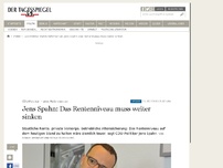 Bild zum Artikel: Jens Spahn: Das Rentenniveau muss weiter sinken