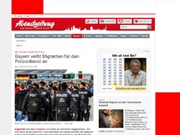 Bild zum Artikel: Mit und ohne deutschen Pass: Bayern wirbt Migranten für den Polizeidienst an