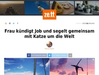 Bild zum Artikel: Frau kündigt Job und segelt gemeinsam mit Katze um die Welt