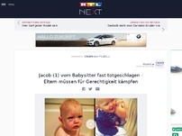 Bild zum Artikel: Jacob (1) vom Babysitter fast totgeschlagen - Eltern müssen für Gerechtigkeit kämpfen