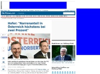 Bild zum Artikel: Hofer: 'Narrenanteil in Österreich höchstens bei zwei Prozent'