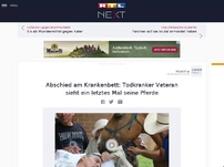 Bild zum Artikel: Abschied am Krankenbett: Todkranker Veteran sieht ein letztes Mal seine Pferde