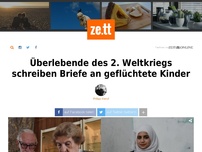 Bild zum Artikel: Überlebende des 2. Weltkriegs schreiben Briefe an geflüchtete Kinder