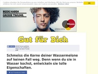 Bild zum Artikel: Schmeiss die Kerne deiner Wassermelone auf keinen Fall weg. Denn wenn du sie in Wasser kochst,...