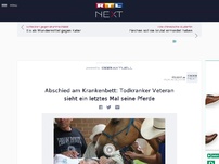 Bild zum Artikel: Abschied am Krankenbett: Todkranker Veteran sieht ein letztes Mal seine Pferde