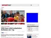 Bild zum Artikel: Irrtümlicher Platzsturm: ÖFB-Team rettet aufgelöstem Ballbuben den Tag