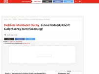Bild zum Artikel: Held im Istanbuler Derby: Lukas Podolski köpft Galatasaray zum Pokalsieg!