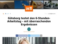 Bild zum Artikel: Göteborg testet den 6-Stunden-Arbeitstag — mit überraschenden Ergebnissen