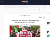 Bild zum Artikel: Arbeiten bis zum Umfallen: Deutsche müssen sich auf Rente mit 73 einstellen